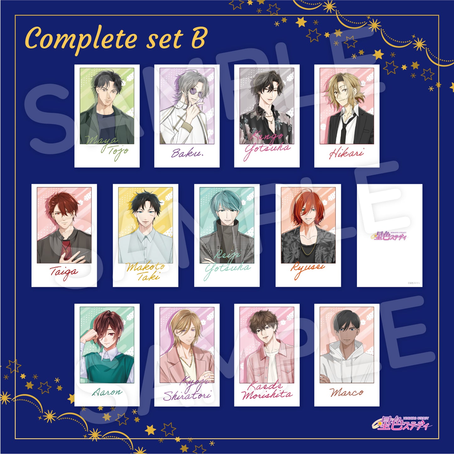 ★レア2枚確定 コンプリートセット★チェキ風カードコレクション【B】