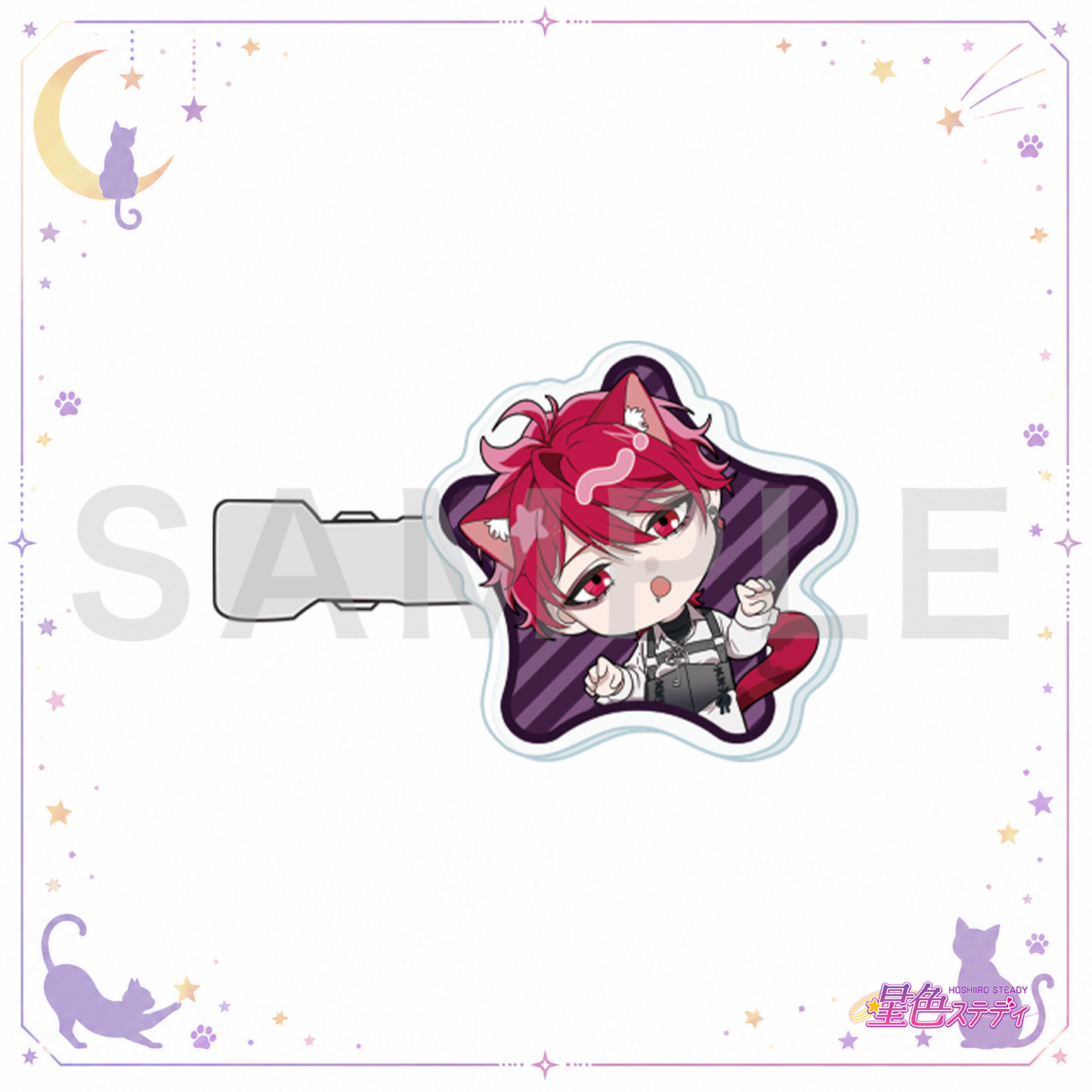 SDアクリル前髪クリップ(猫)阿桜夕陽