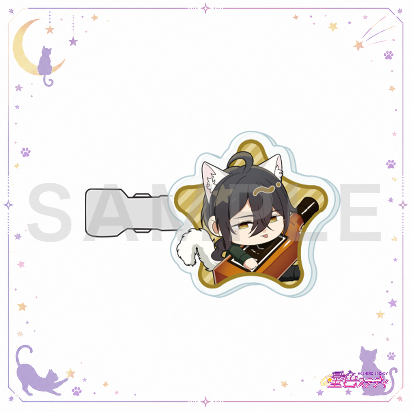 SDアクリル前髪クリップ（猫）浅羽湊輔