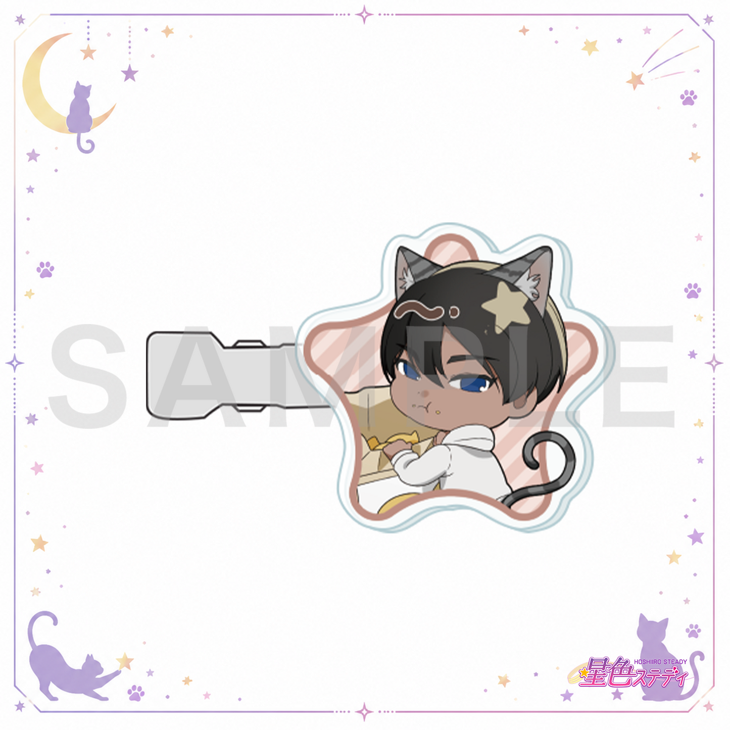 SDアクリル前髪クリップ（猫）マルコ