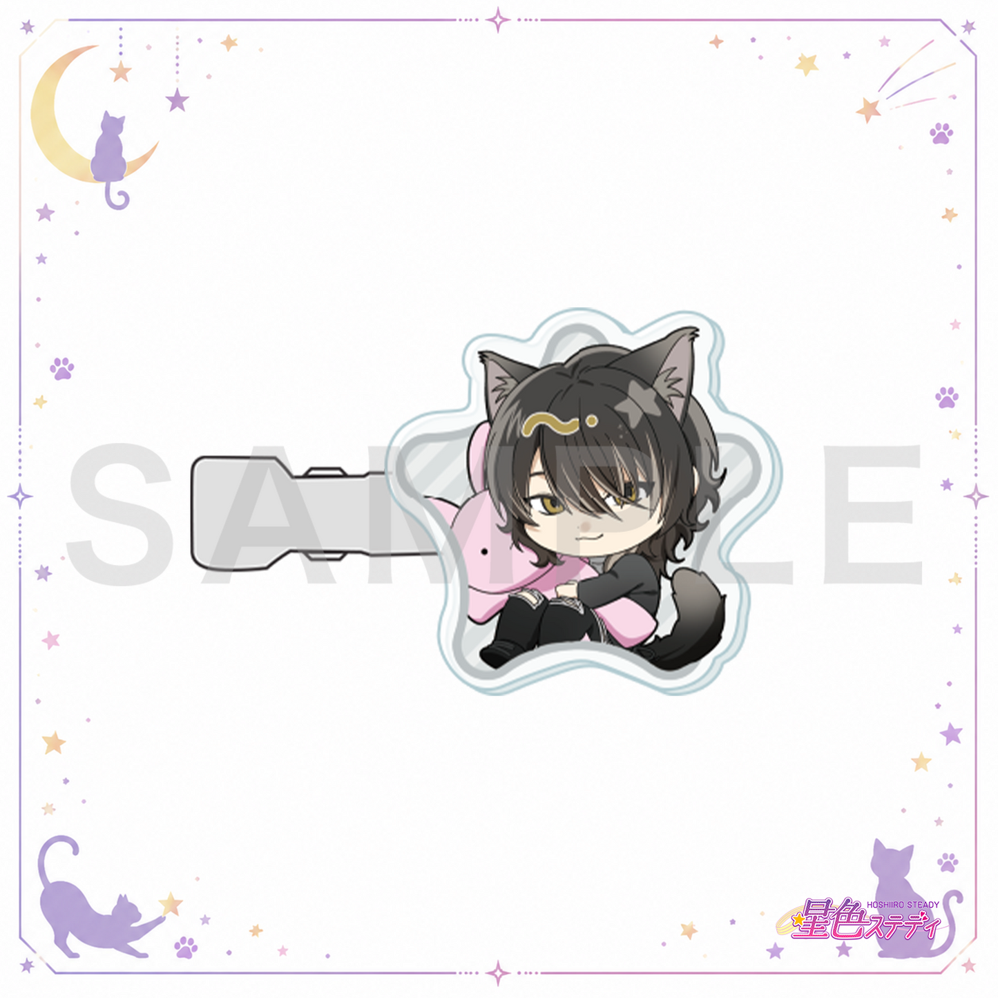 SDアクリル前髪クリップ（猫）ラヴィ