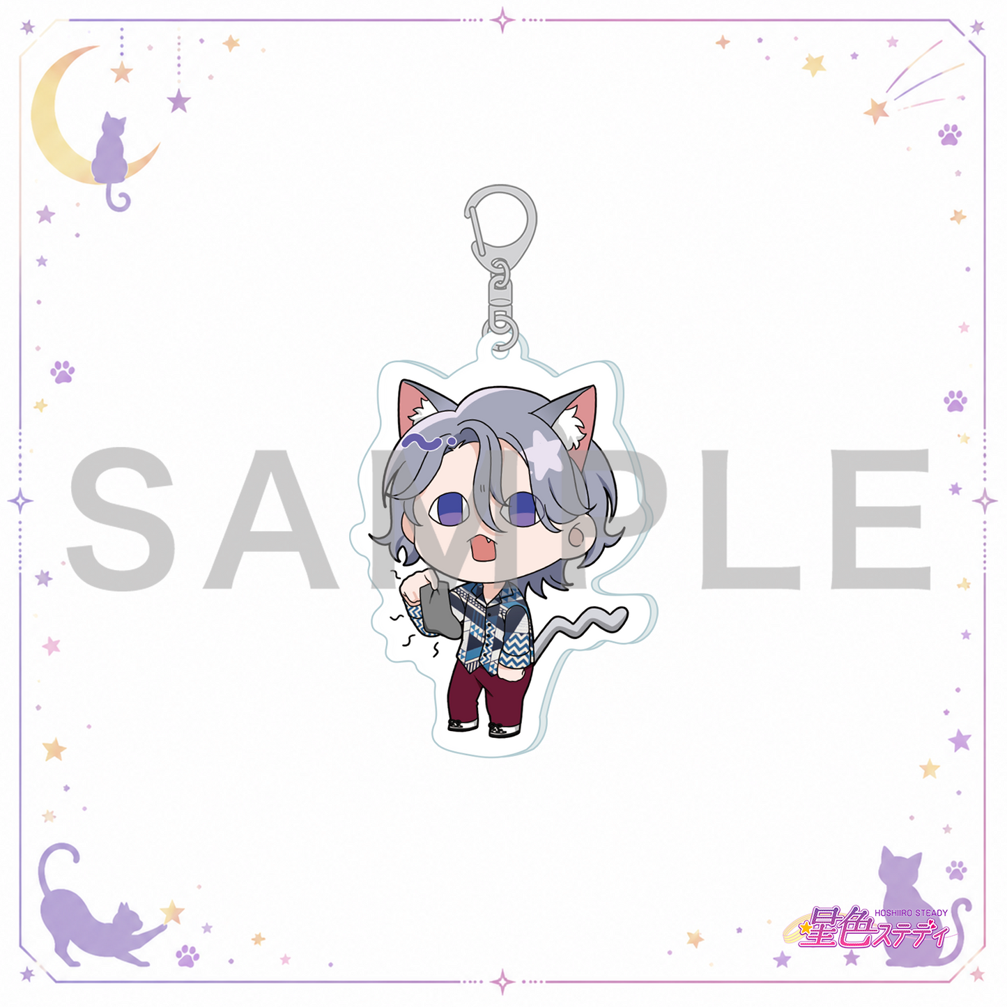 SDアクリルキーホルダー（猫）乃楽
